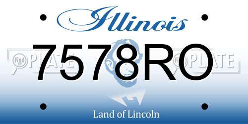 7578RO Illinois License Plate