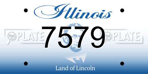7579 Illinois License Plate