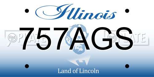 757AGS Illinois License Plate