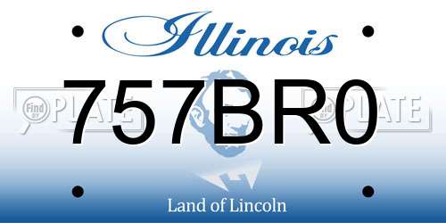 757BR0 Illinois License Plate