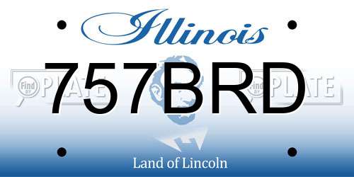 757BRD Illinois License Plate