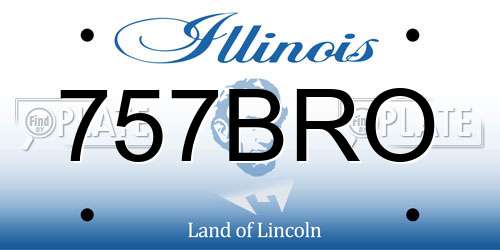 757BRO Illinois License Plate