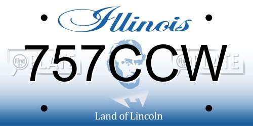 757CCW Illinois License Plate