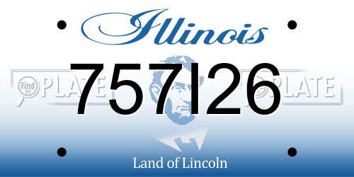757I26 Illinois License Plate