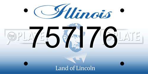 757I76 Illinois License Plate