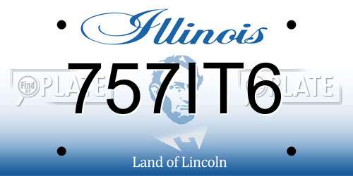 757IT6 Illinois License Plate