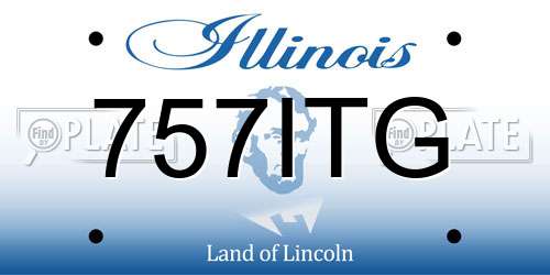 757ITG Illinois License Plate