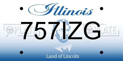 757IZG Illinois License Plate