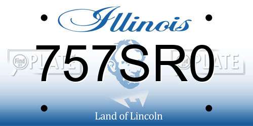 757SR0 Illinois License Plate