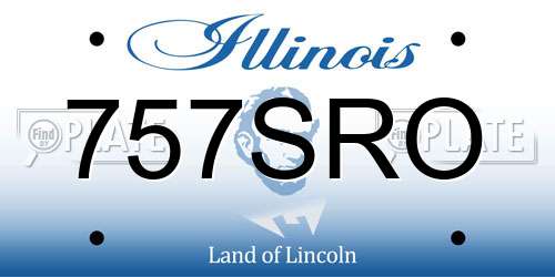 757SRO Illinois License Plate
