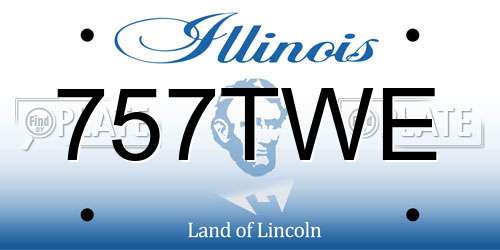 757TWE Illinois License Plate