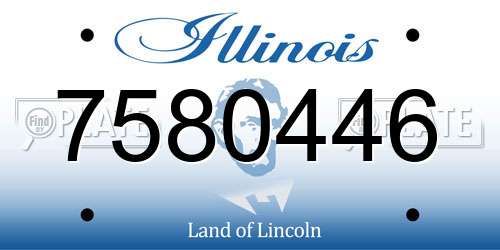 7580446 Illinois License Plate