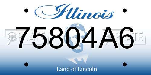 75804A6 Illinois License Plate