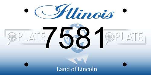 7581 Illinois License Plate