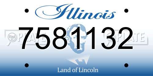 7581132 Illinois License Plate