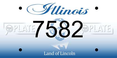 7582 Illinois License Plate