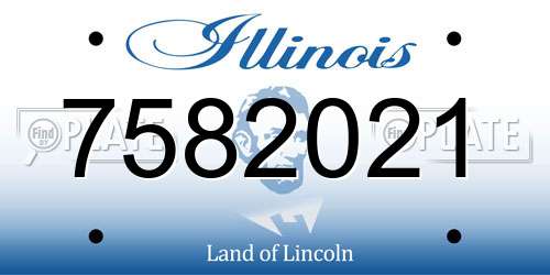 7582021 Illinois License Plate