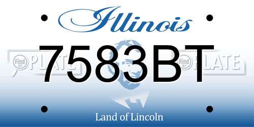 7583BT Illinois License Plate