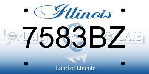 7583BZ Illinois License Plate