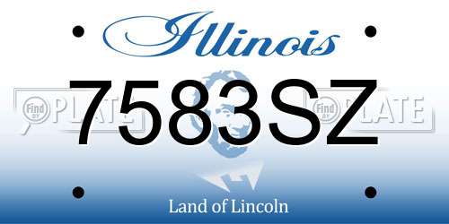 7583SZ Illinois License Plate