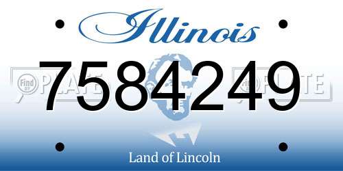 7584249 Illinois License Plate