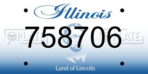758706 Illinois License Plate