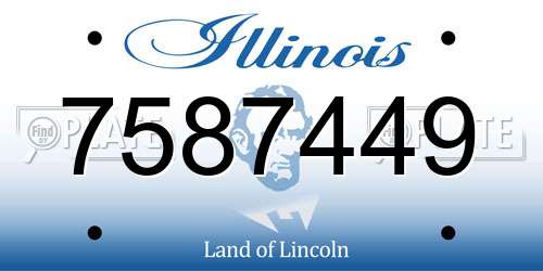 7587449 Illinois License Plate