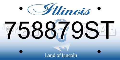 758879ST Illinois License Plate