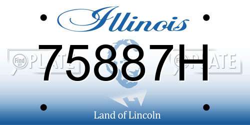 75887H Illinois License Plate