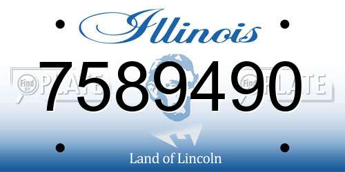7589490 Illinois License Plate