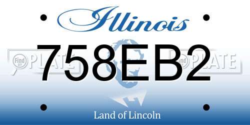 758EB2 Illinois License Plate