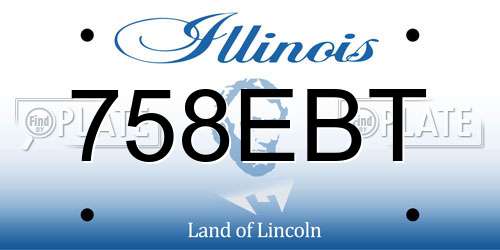 758EBT Illinois License Plate