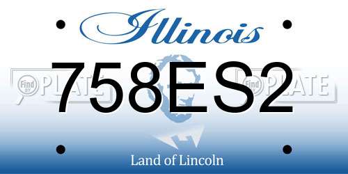 758ES2 Illinois License Plate