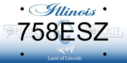 758ESZ Illinois License Plate