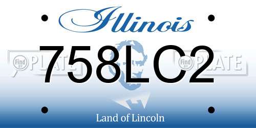 758LC2 Illinois License Plate