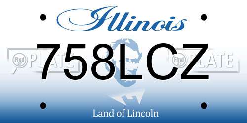 758LCZ Illinois License Plate