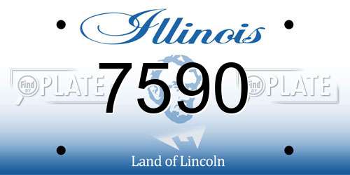 7590 Illinois License Plate
