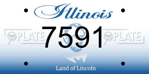 7591 Illinois License Plate