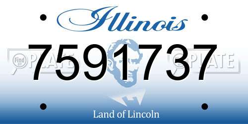 7591737 Illinois License Plate