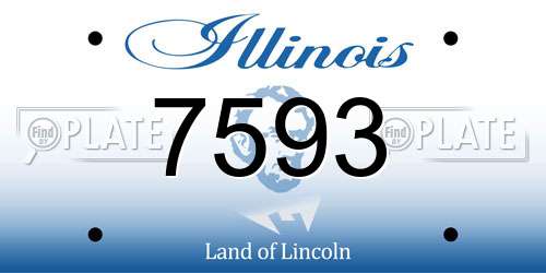 7593 Illinois License Plate