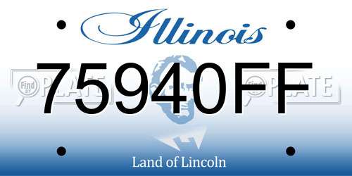 75940FF Illinois License Plate