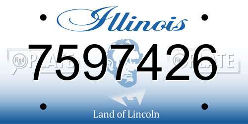 7597426 Illinois License Plate