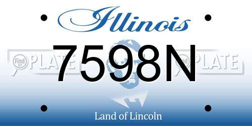 7598N Illinois License Plate