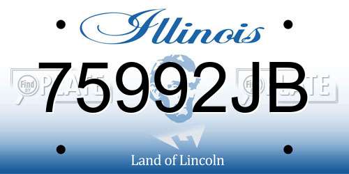 75992JB Illinois License Plate