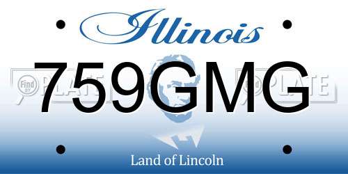 759GMG Illinois License Plate