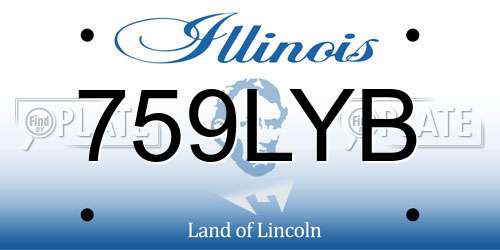 759LYB Illinois License Plate