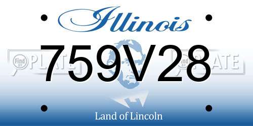 759V28 Illinois License Plate