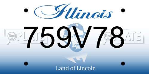 759V78 Illinois License Plate