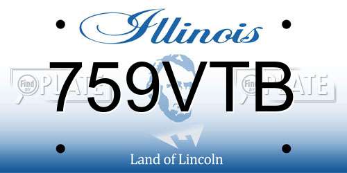 759VTB Illinois License Plate