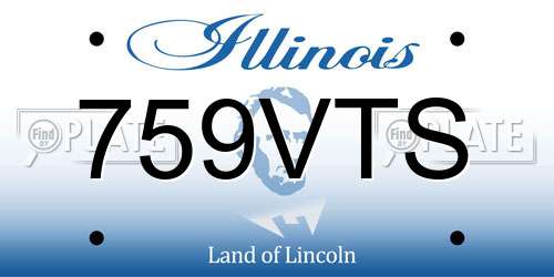 759VTS Illinois License Plate